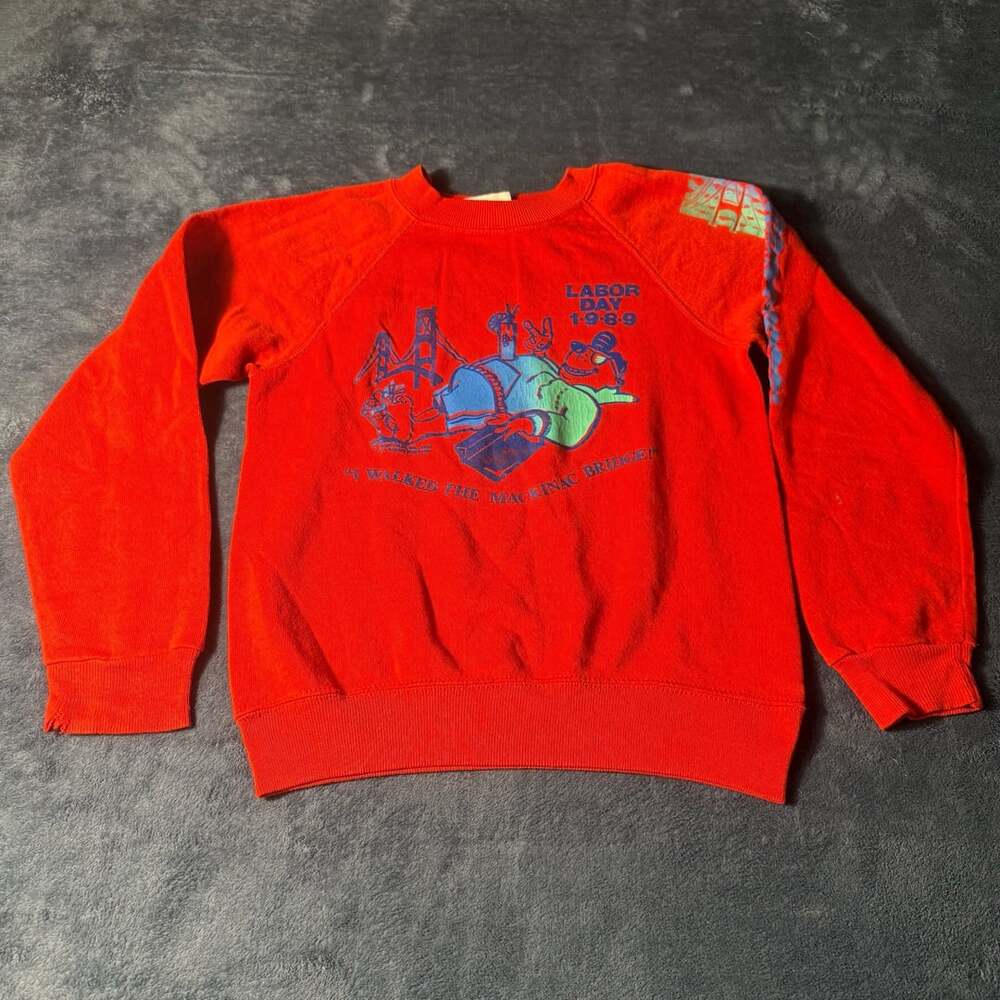 Vintage 1989 Labor Day Mackinac Bridge Sweatshirt